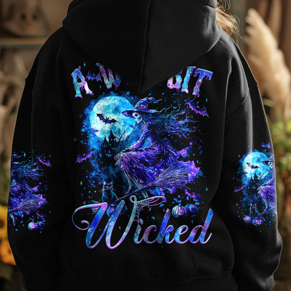 A Wee Bit Wicked Halloween Hoodie Skull Merch Gift Ideas For New Moms