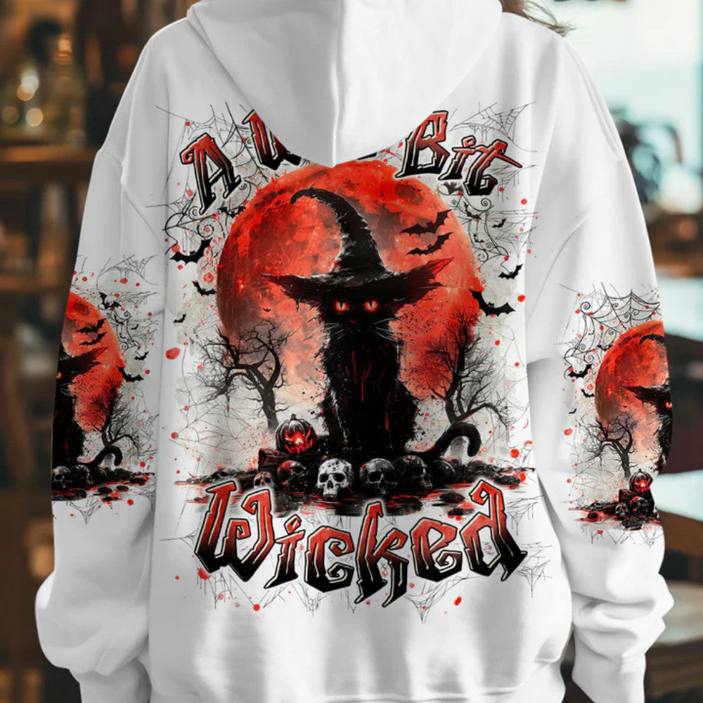 A Wee Bit Wicked Halloween Hoodie Skull Merch Gifts For My Wife