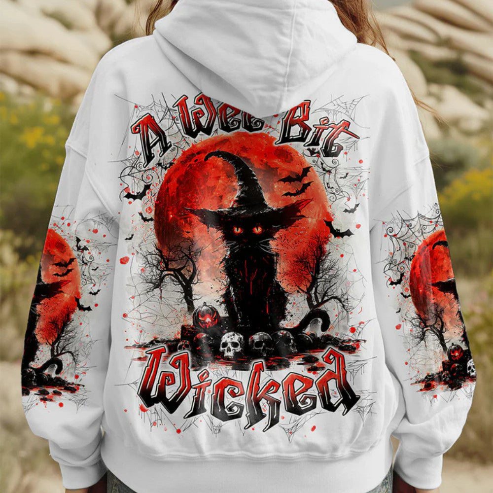 A Wee Bit Wicked Halloween Hoodie Skull Merch Gifts For My Wife